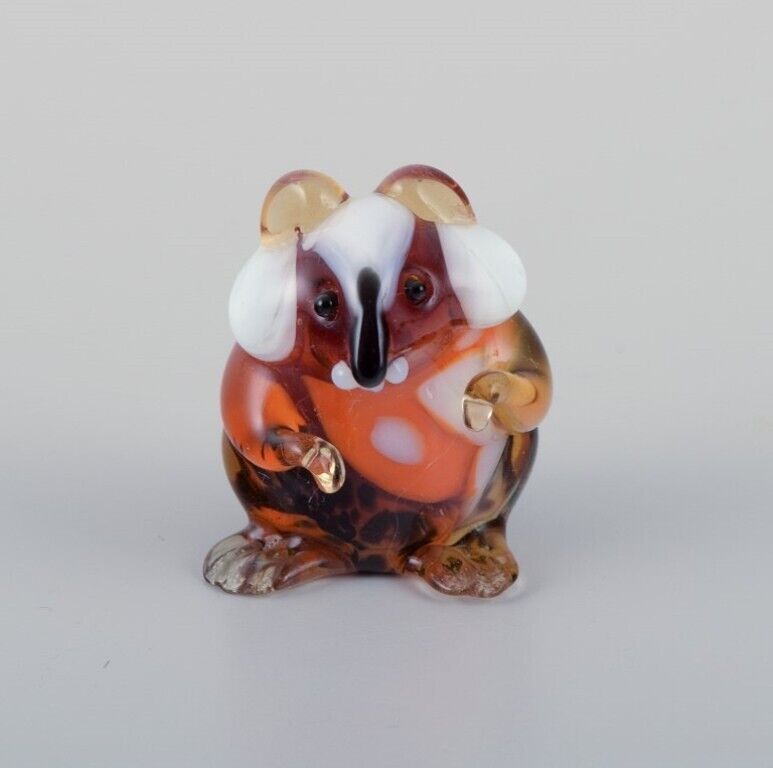 Murano Italy  Collection of four miniature glass rodent figurines