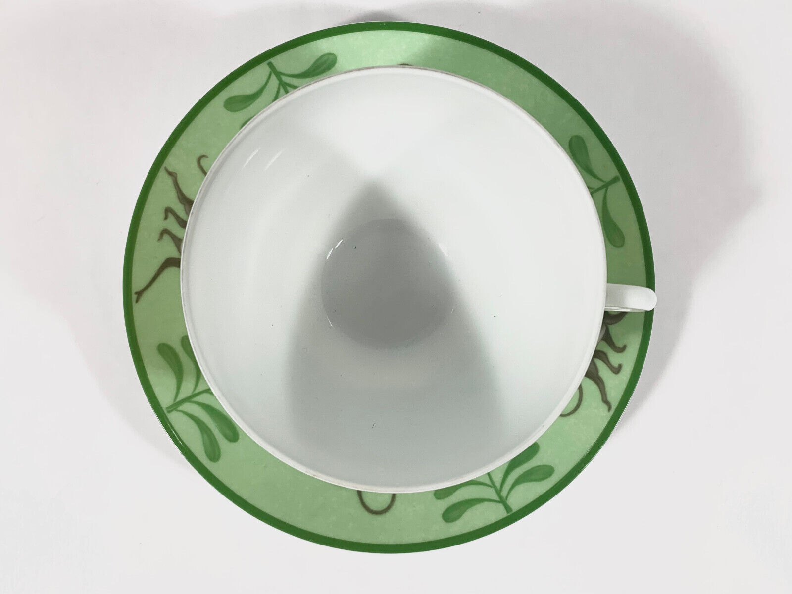 Hermes Africa Green Large Soup Morning Cup and Saucer