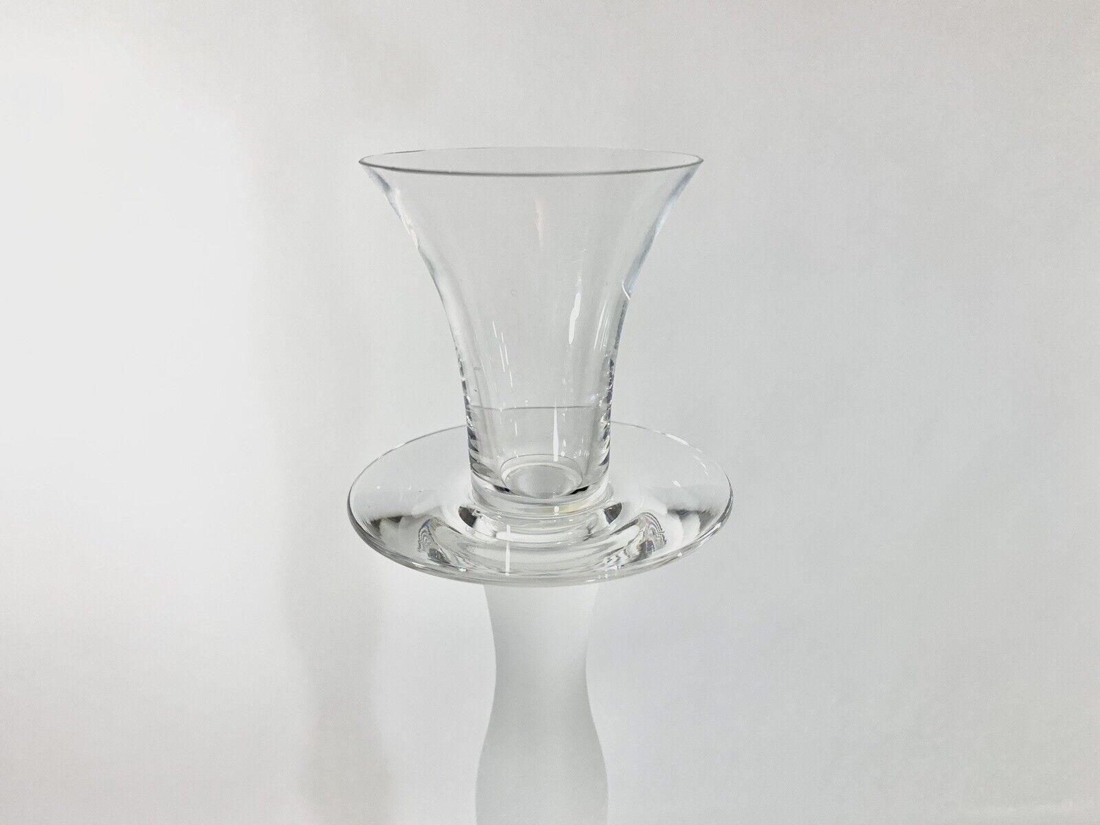 Orrefors Celeste Anne Nilsson White Clear Candle Holder 37 cm 145 inch