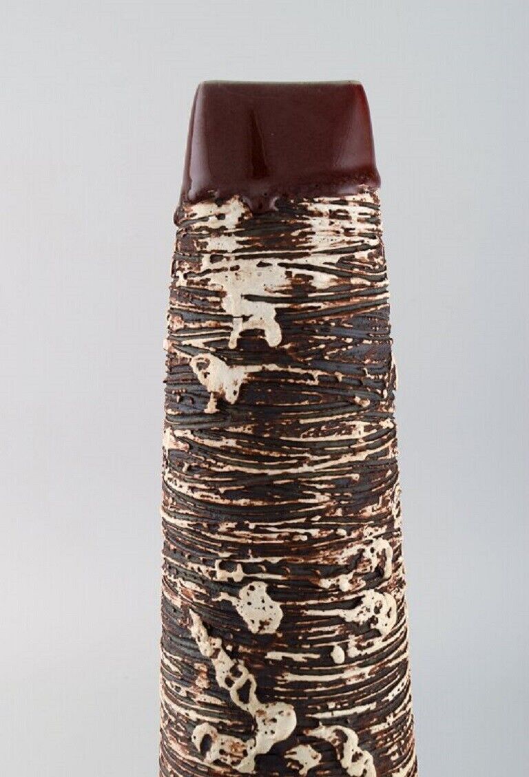 Jean Cacheleux (b 1943) France Large unique vase in glazed ceramics