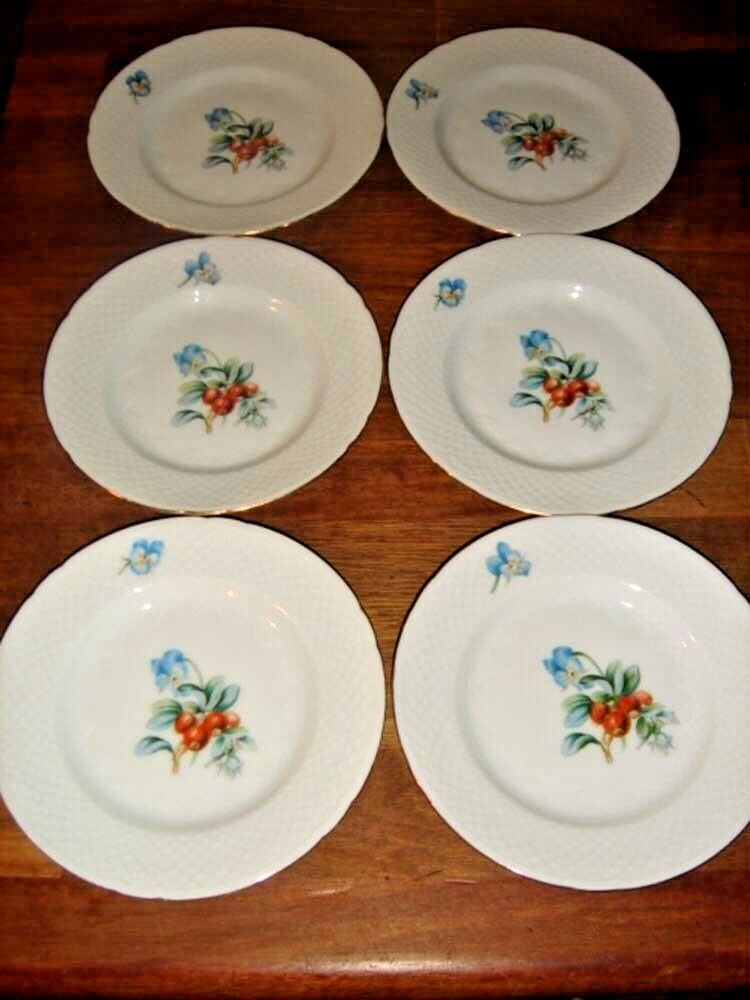 AEGIR 6 Side / Cake plates # 28A Bing  Grondahl Royal Copenhagen Fact 1