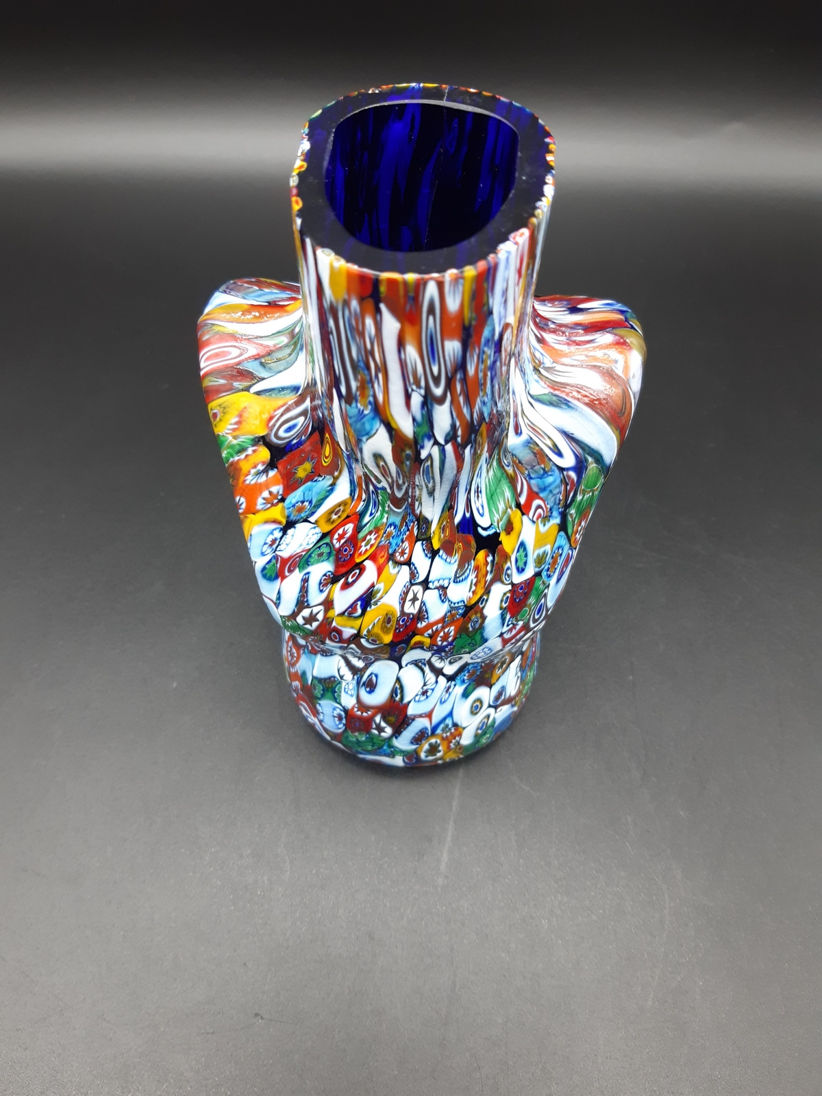 Murano Millefiori Murrina lady bust glass vase