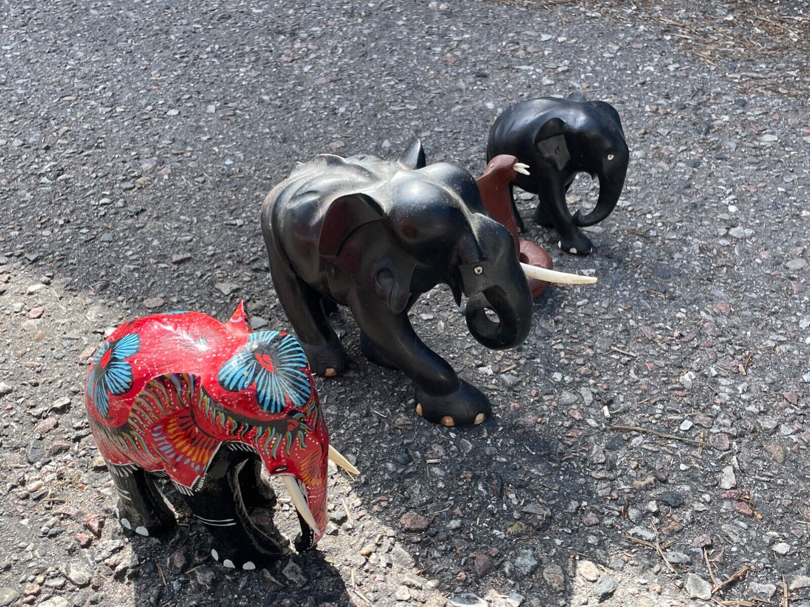 Handmade Wooden Figure Sri Lanka Elephant Cobra