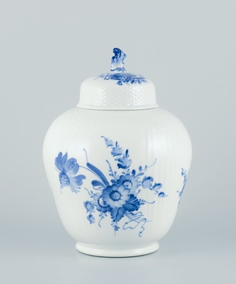 Royal Copenhagen Blue Flower Curved Large lidded jar in porcelain