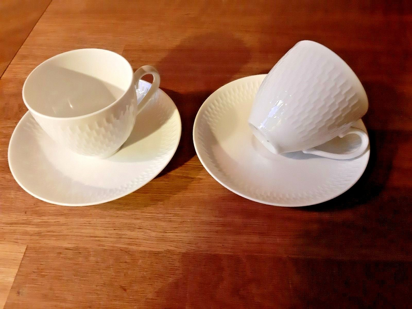 WHEAT 2 x  Espresso sets cups  saucers Royal Copenhagen Factory 1  2