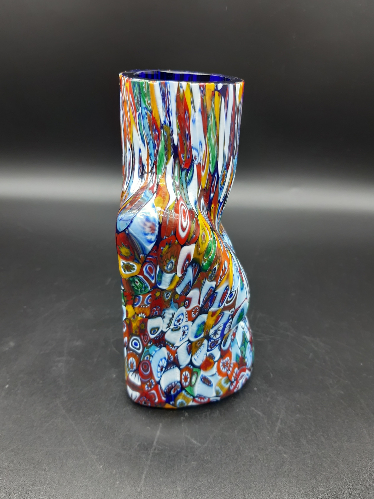 Murano Millefiori Murrina lady bust glass vase