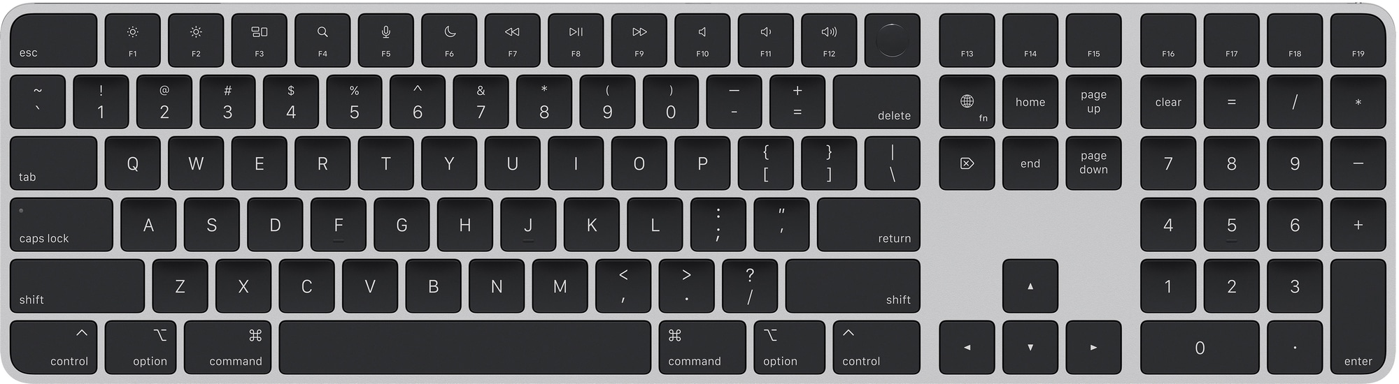 Apple Magic Keyboard med Touch ID og Numpad (Dansk layout)