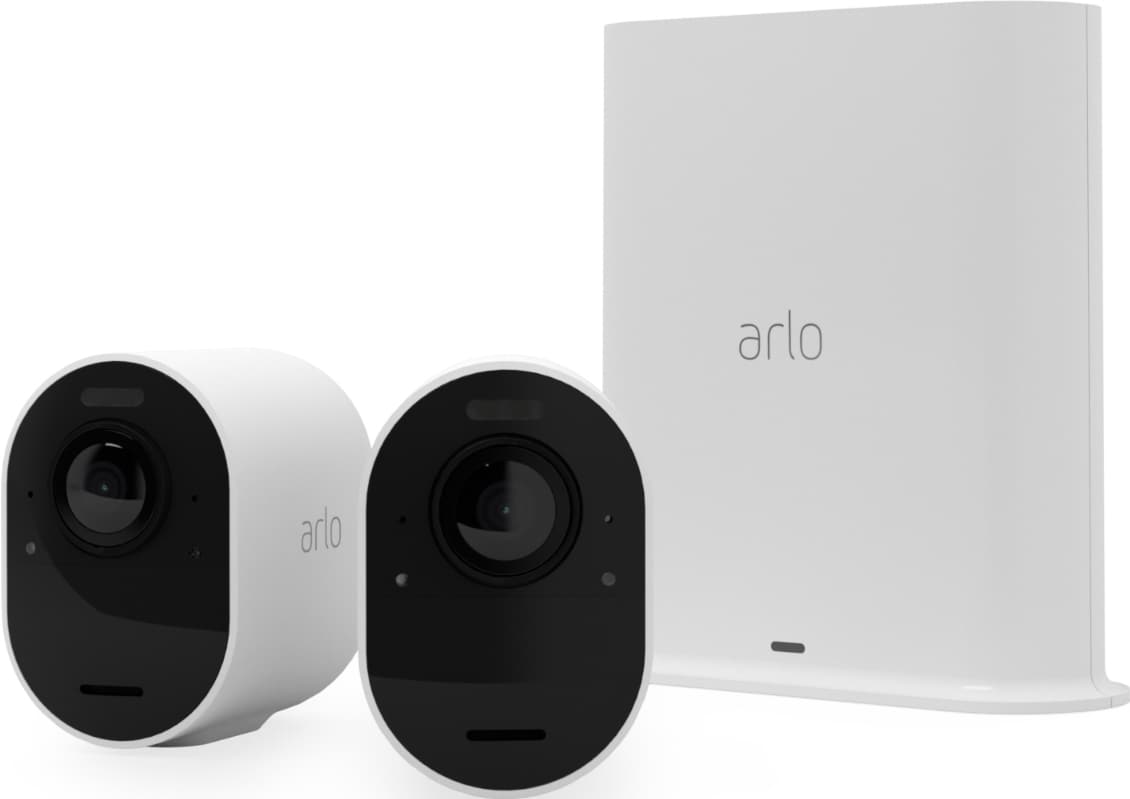 Arlo Ultra 2 4K trådløst sikkerhedskamera (2-pak, hvid)