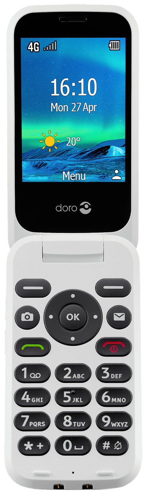 Doro 6881 mobiltelefon (sort/hvid)