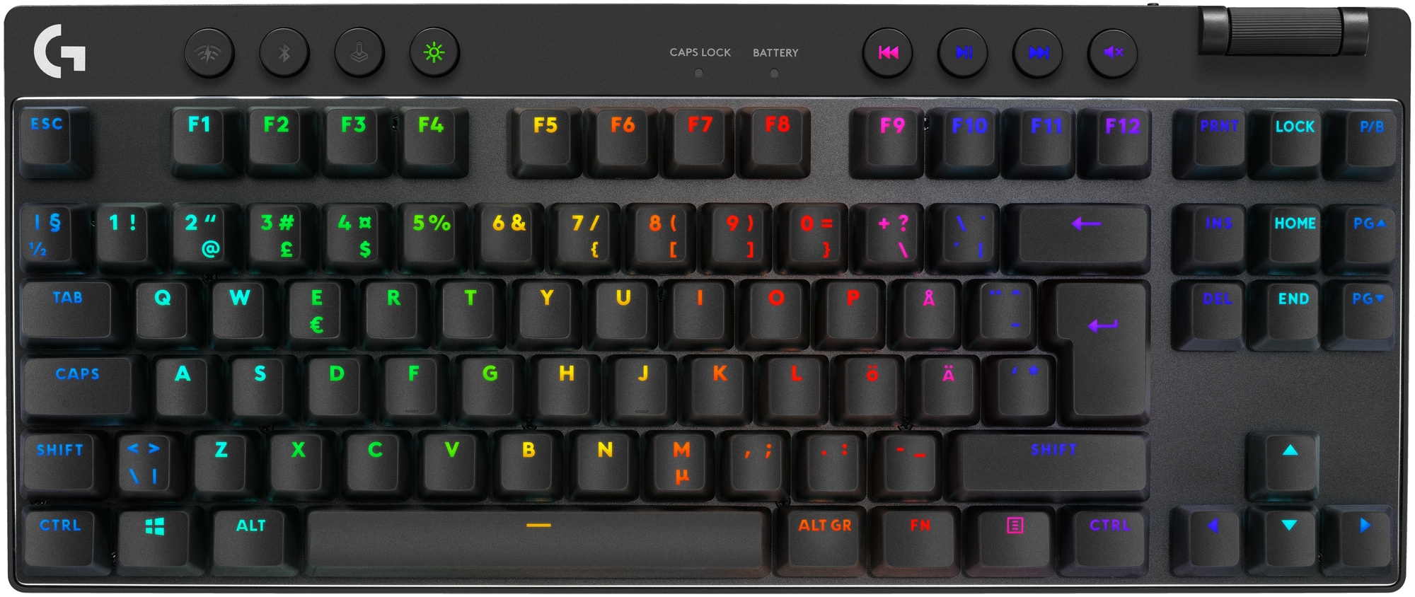 Logitech G PRO TKL Tactile trådløst gamingtastatur (sort)