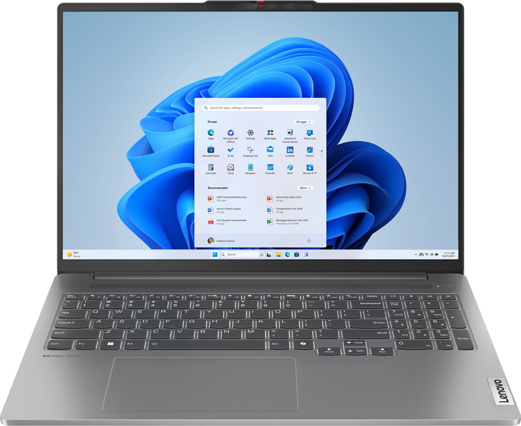 Lenovo IdeaPad Pro 5 R7-8HS/16/1000/4050 16" bærbar computer