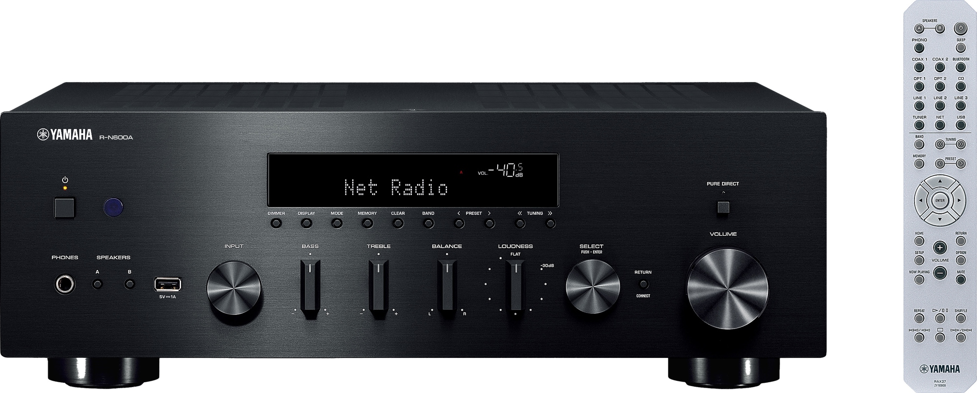 Yamaha RN600A 2.0 netværk stereo-receiver (sort)