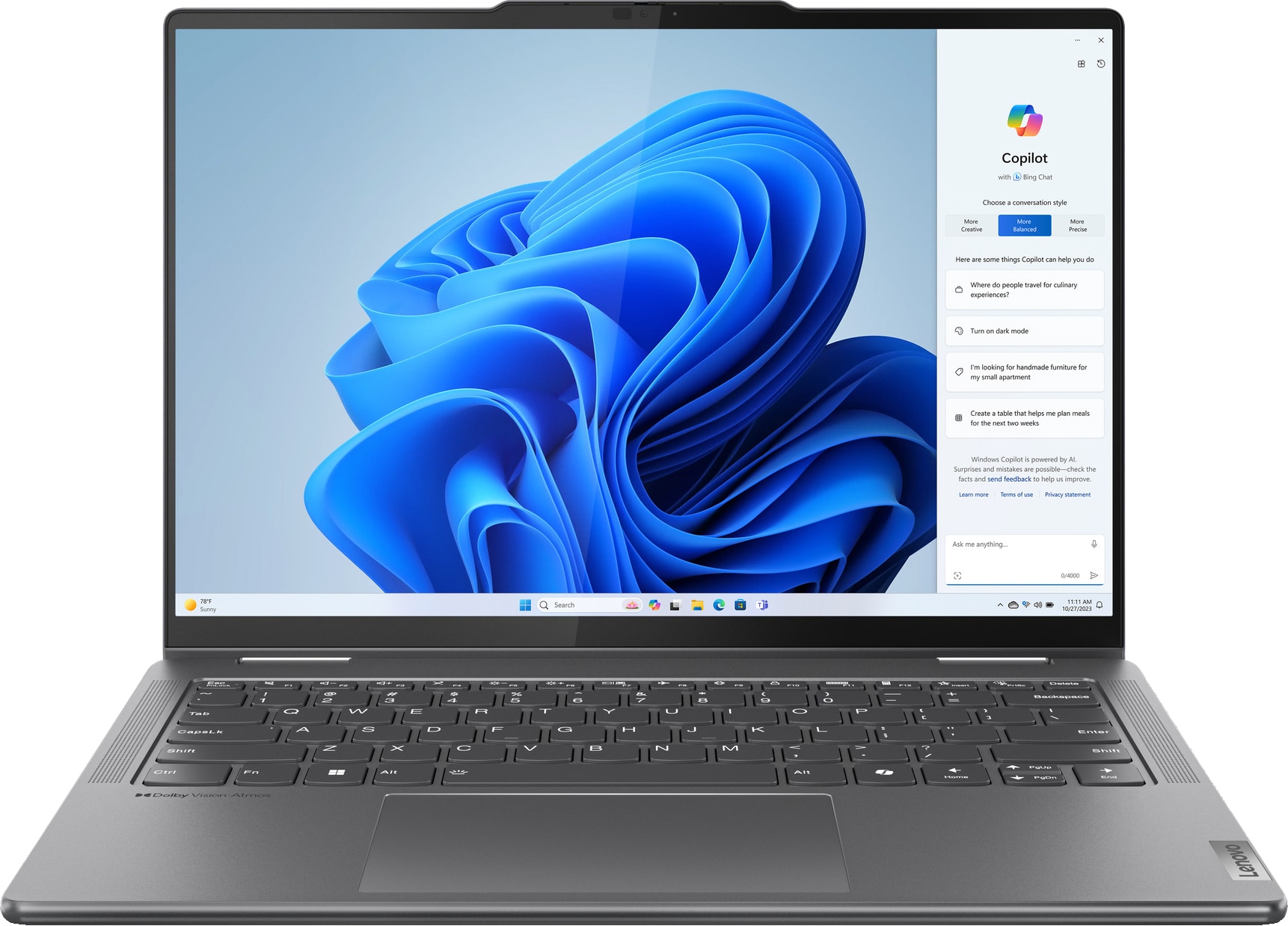 Lenovo Yoga 7 R5-8HS/16/512 14" bærbar computer