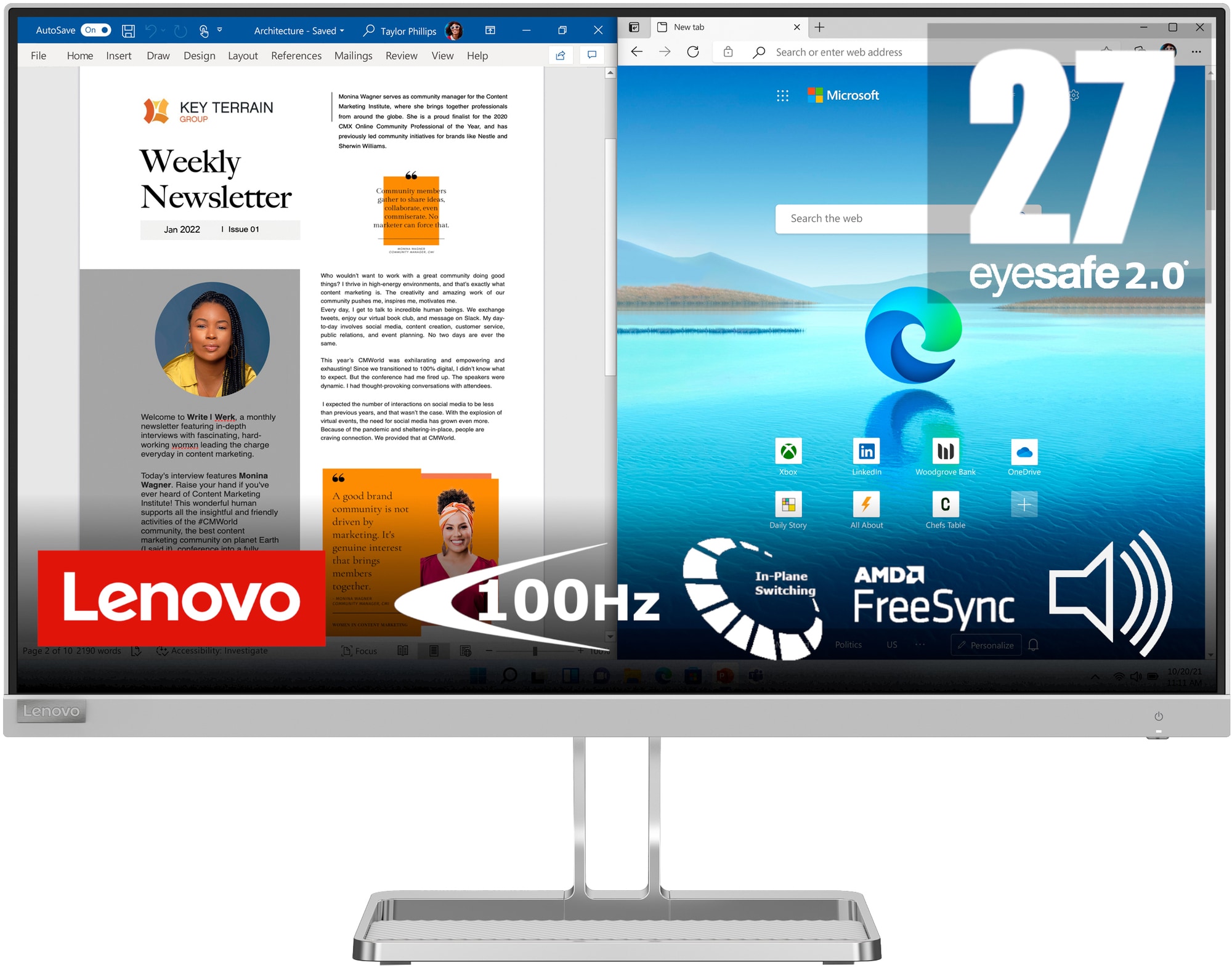 Lenovo L27i-40 27" IPS WLED-computerskærm