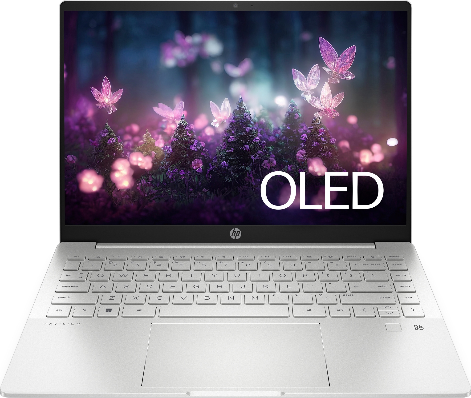 HP Pavilion Plus i7-13/16/1TB/2050/OLED 14" bærbar computer (Silver)