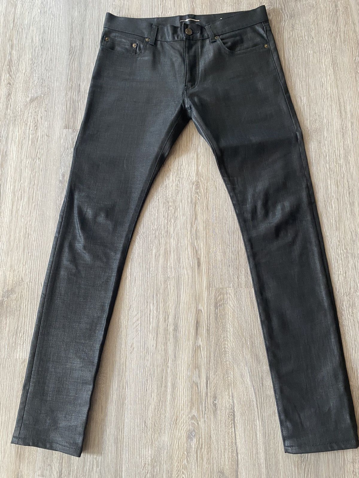 Hedi Slimane x Saint Laurent Paris Fw13 Waxed Denim in Black, Men's (Size 32)