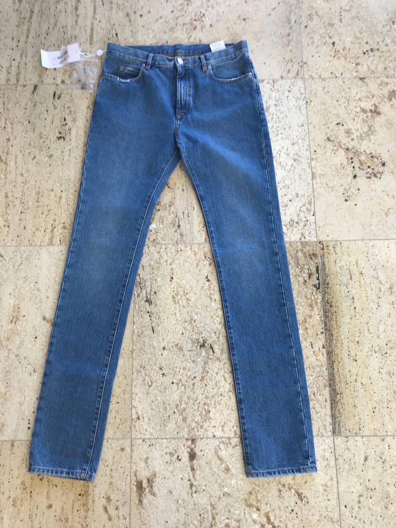 Maison Margiela 10 Light Distressed Classic Blue Denim, Men's (Size 34)