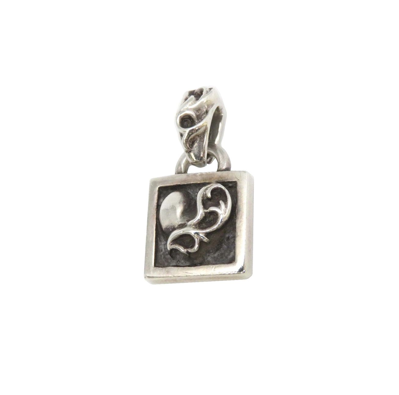 Chrome Hearts Heart Frame Pendant in Silver, Men's