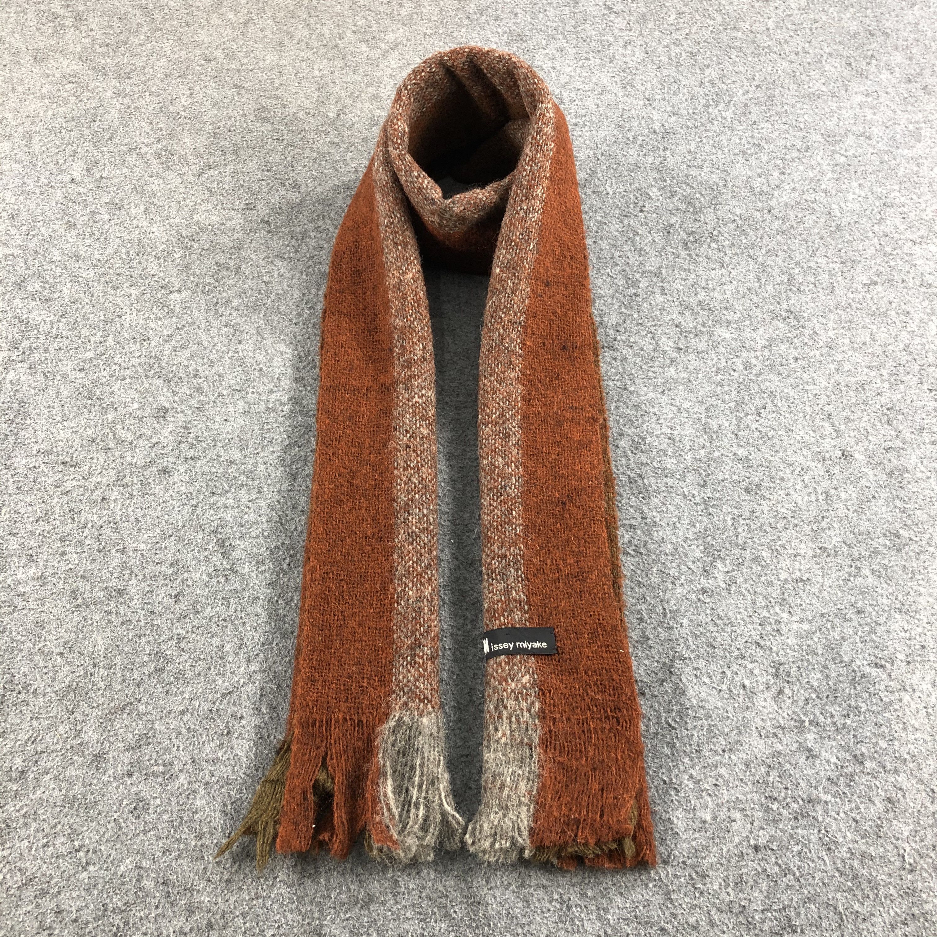 Issey Miyake Wool Scarf Muffler V763, Men's