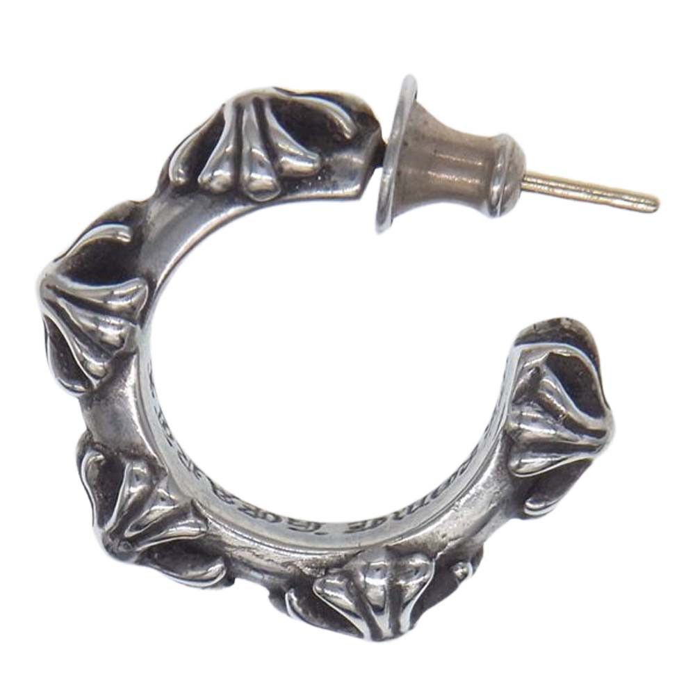 Chrome Hearts Plus Hoop Earring in Silver, Men's