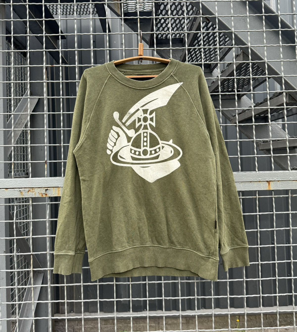 Vivienne Westwood Sweatshirt Chaos Big Logo in Green, Men's (Size XL)