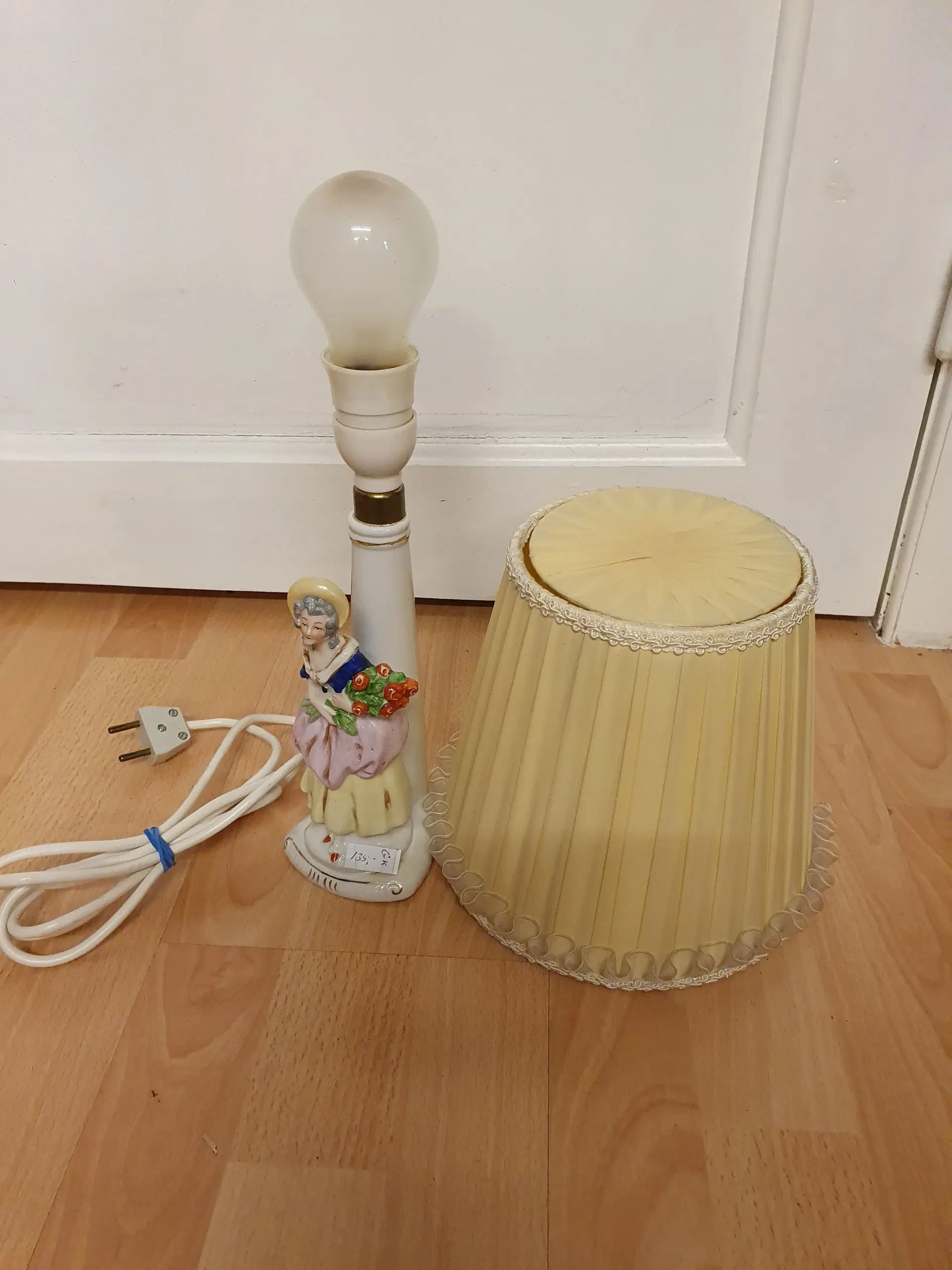 Gl Antik bord lampe/ gl hænge lampe