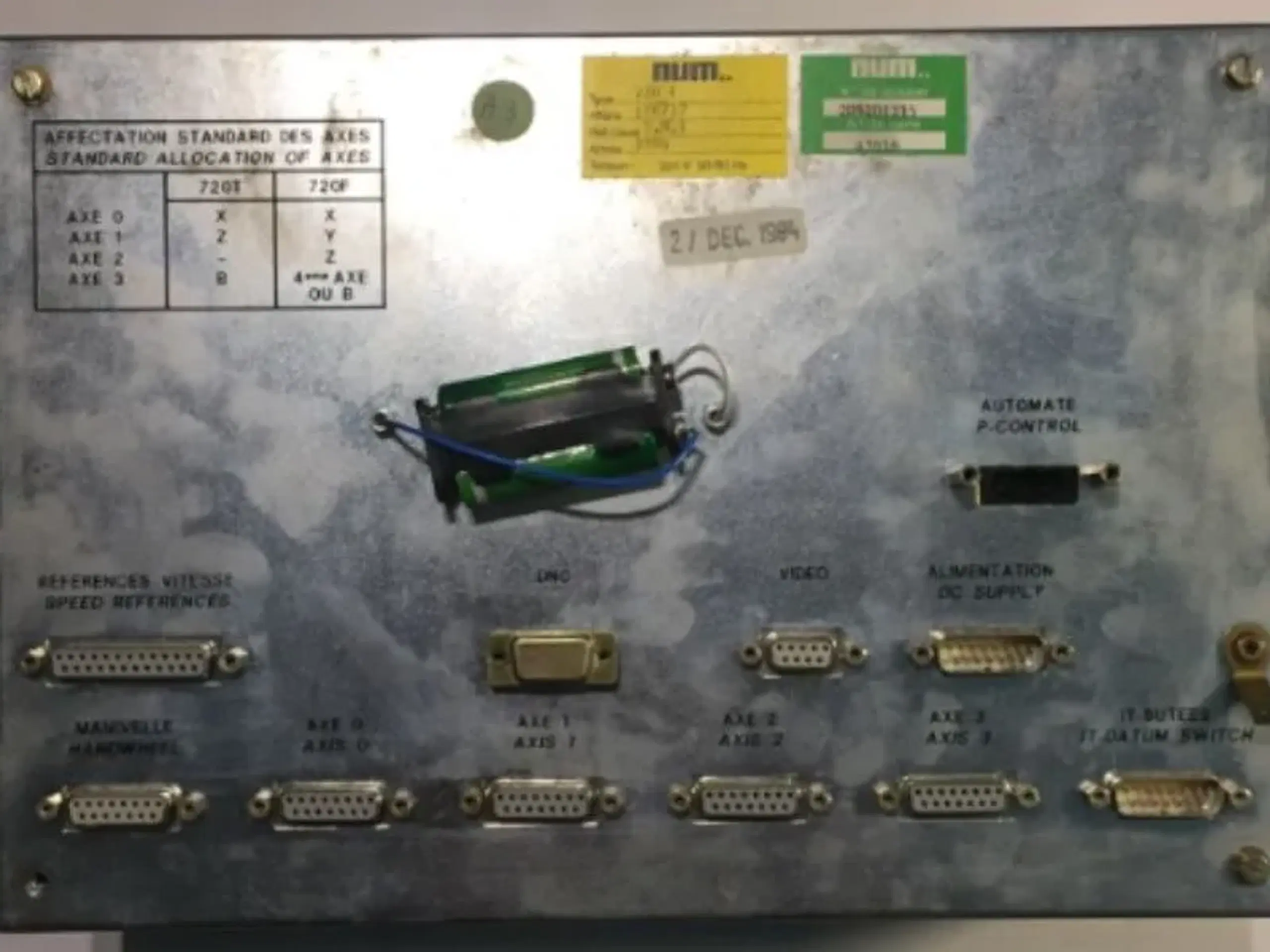 CNC NUM 720F control