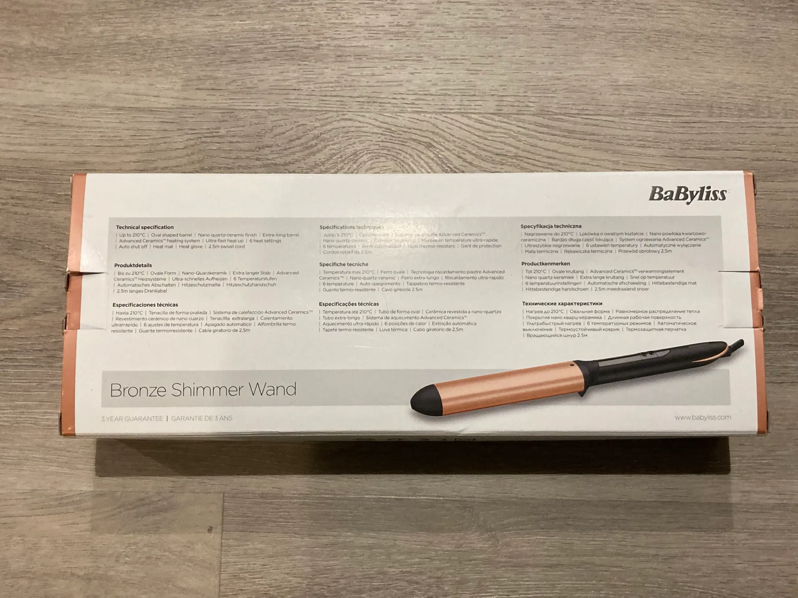 Helt nyt krøllejern BaByliss Bronze Shimmer Wand