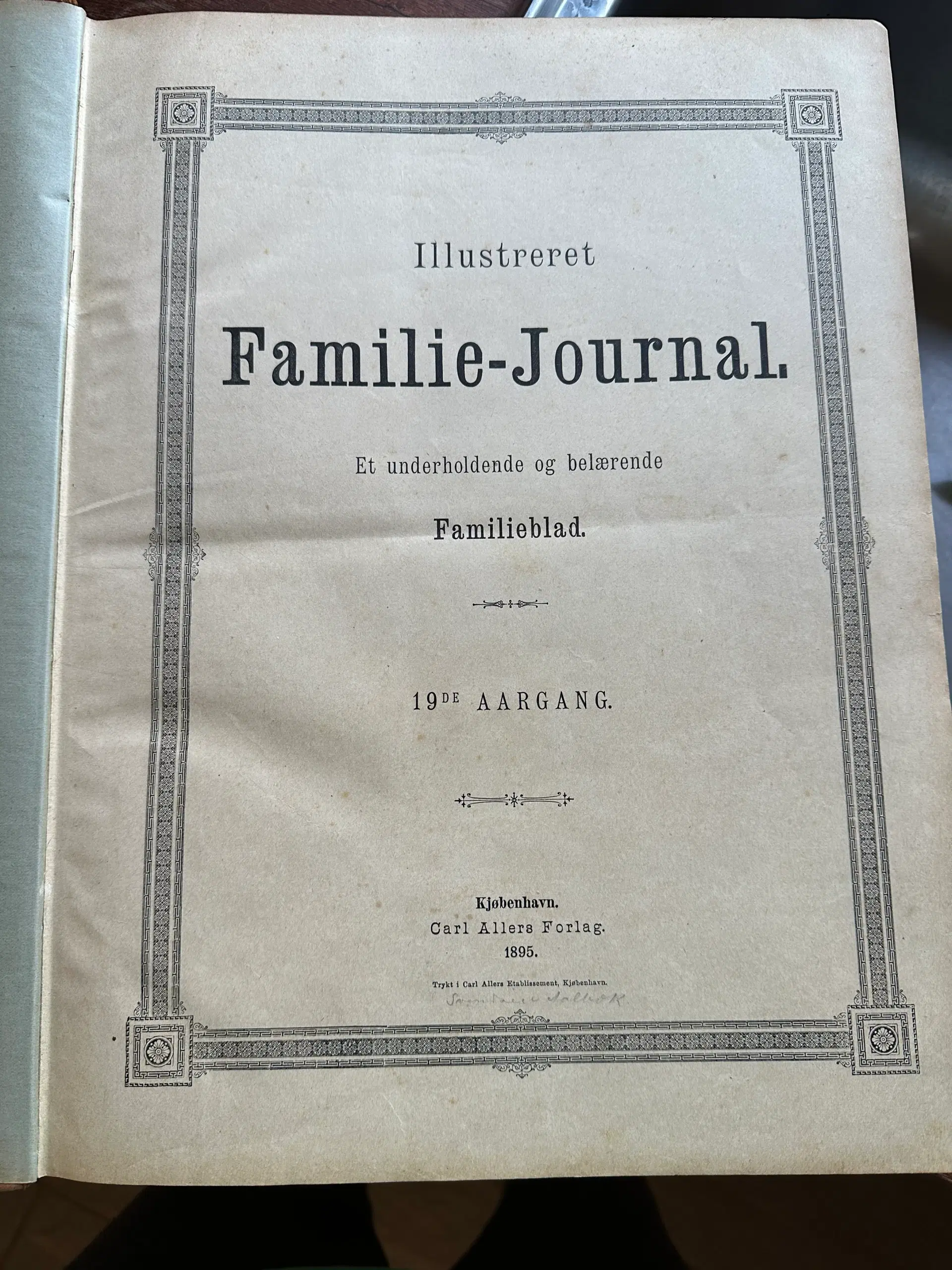 2 indbundne Familie journal fra 1895 og 1896