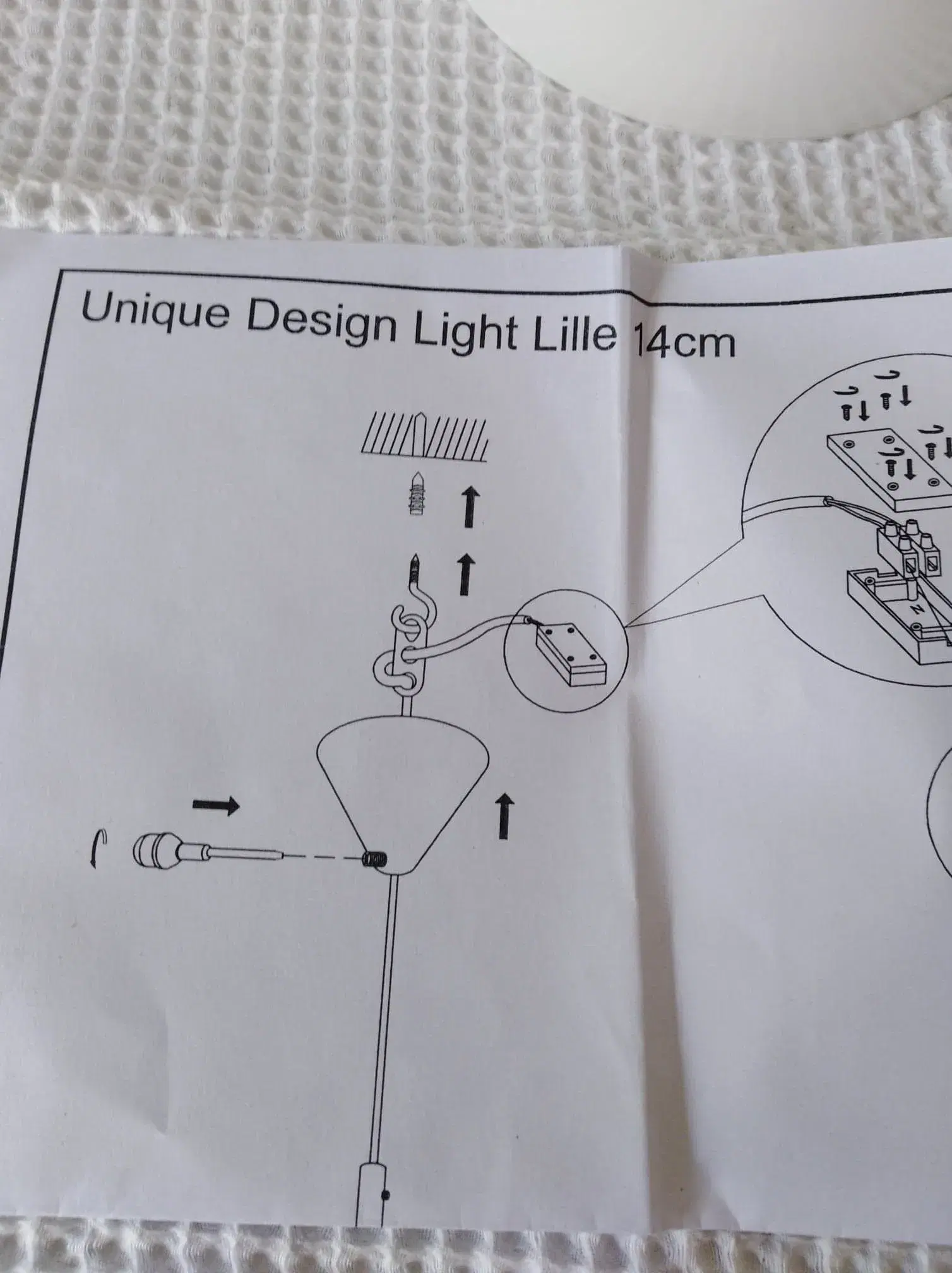 Halo design lampe i opalglas