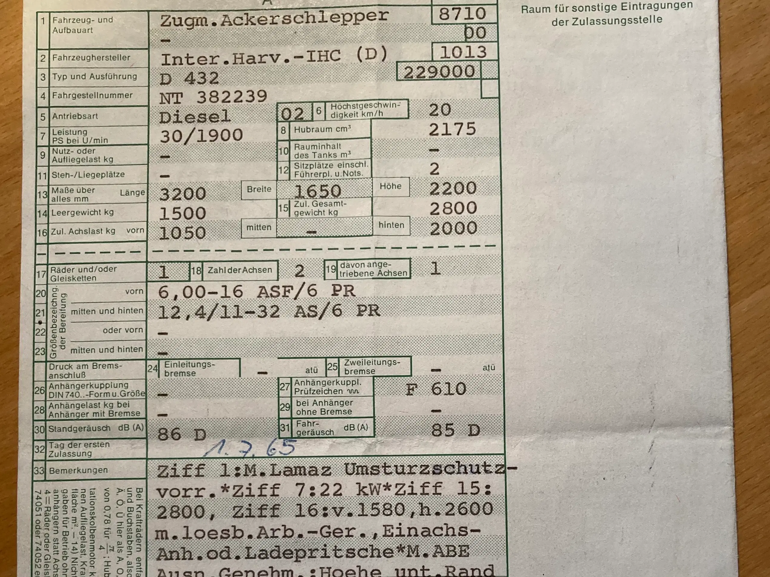 Tysk traktor fra 1965