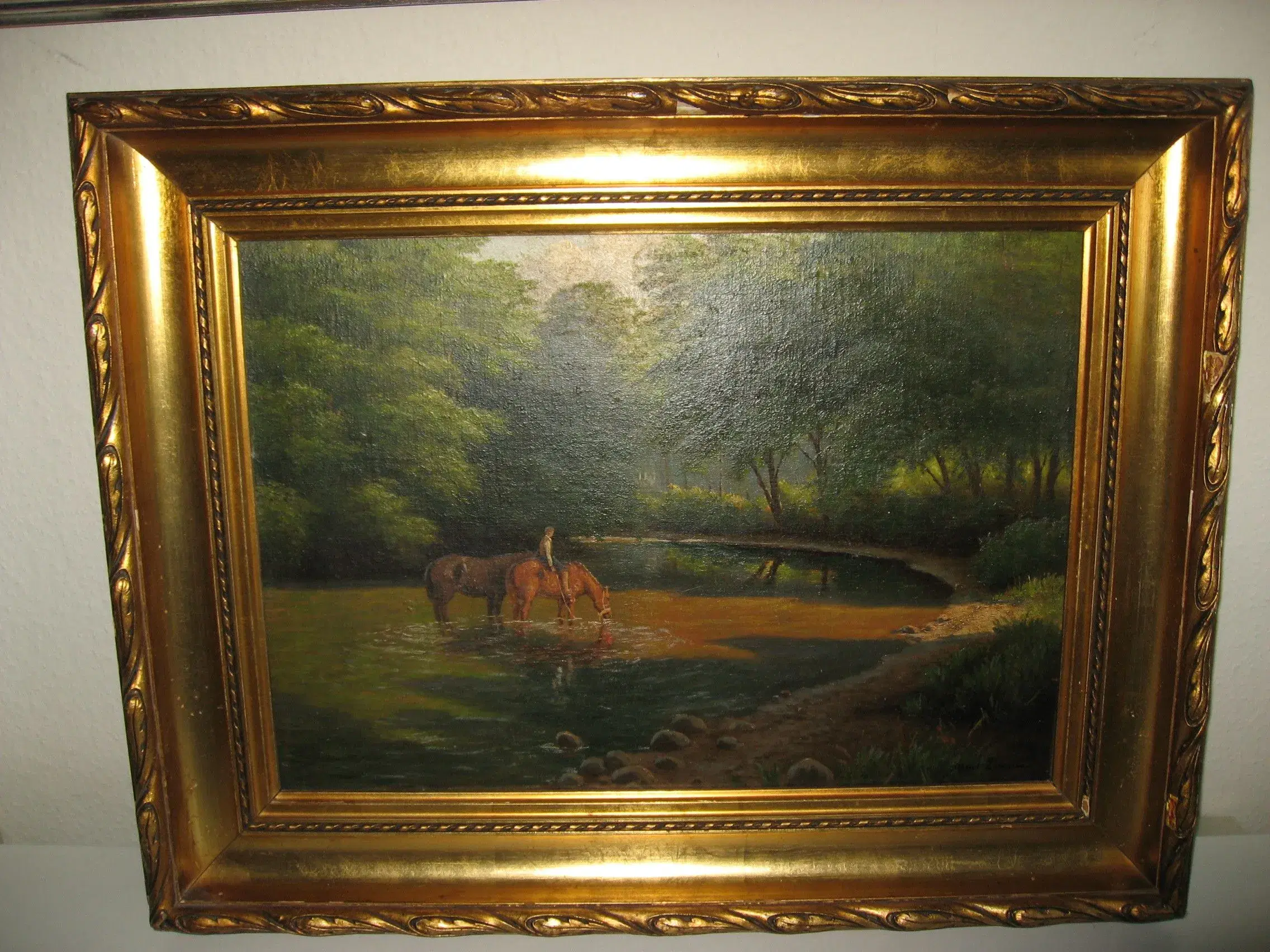 Smukt maleri Alfred Larsen Rammemål 63x50