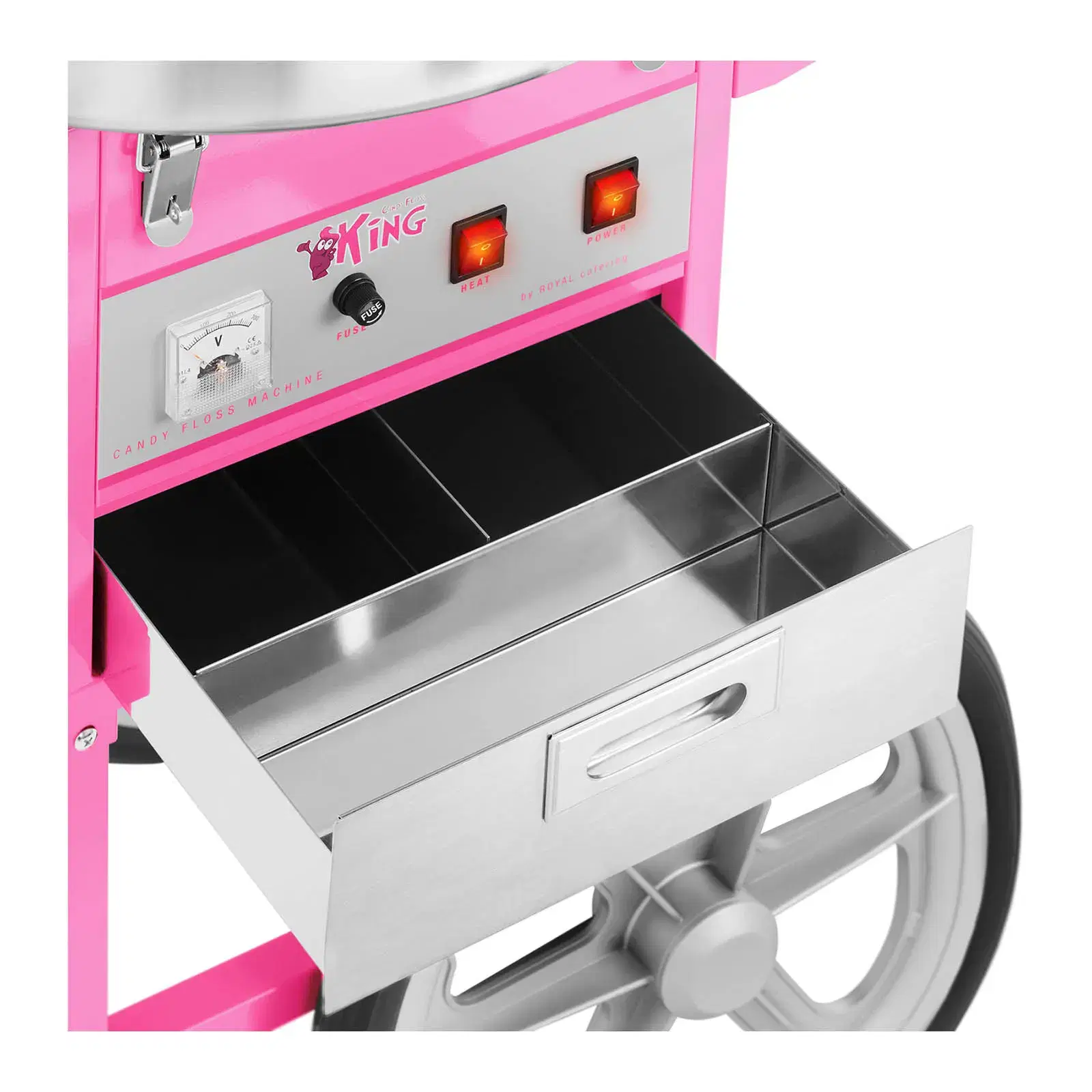 Candyfloss-maskine med vogn – 72 cm