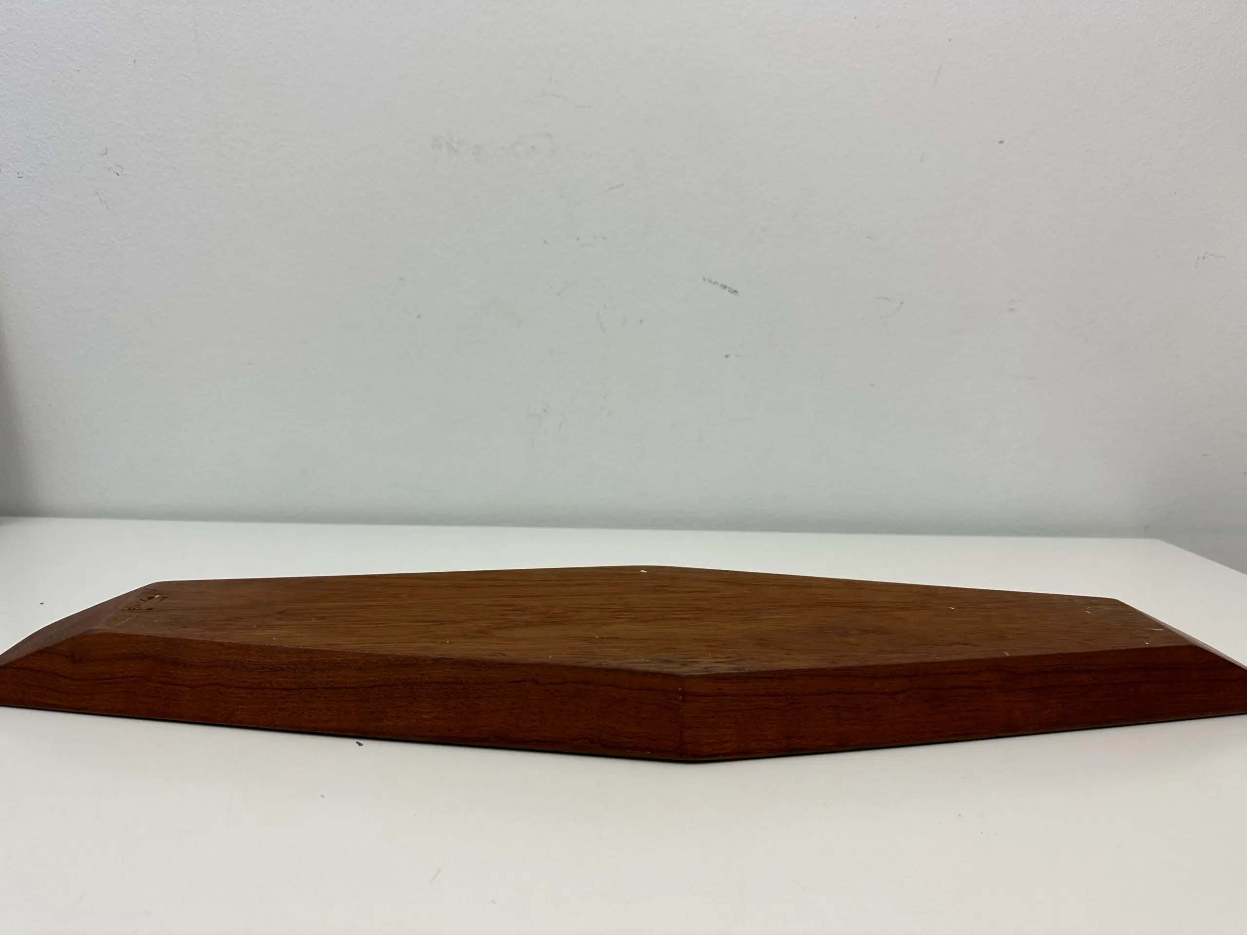 Aflangt retro teak fad