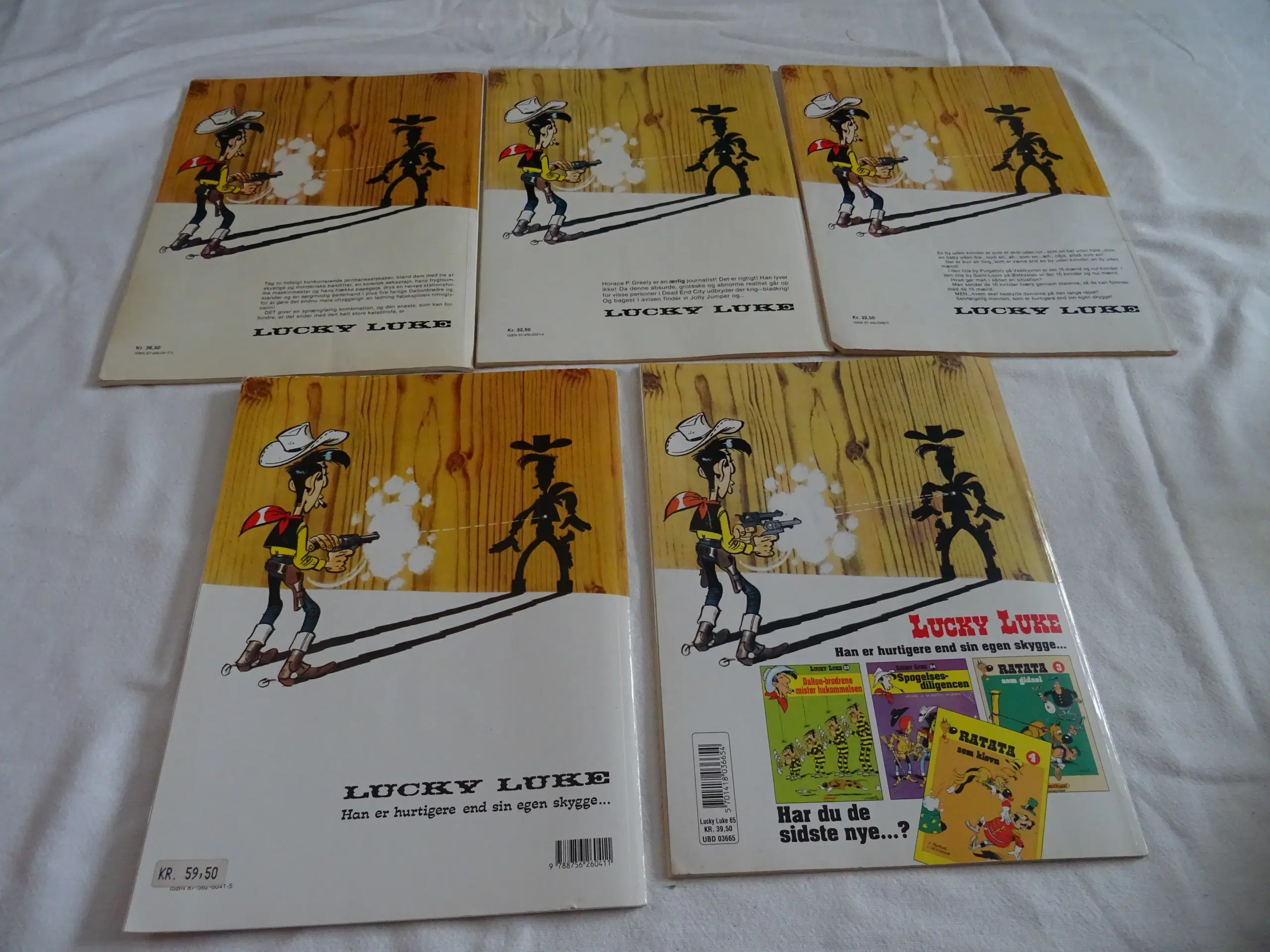 LUcky Luke 5 stk