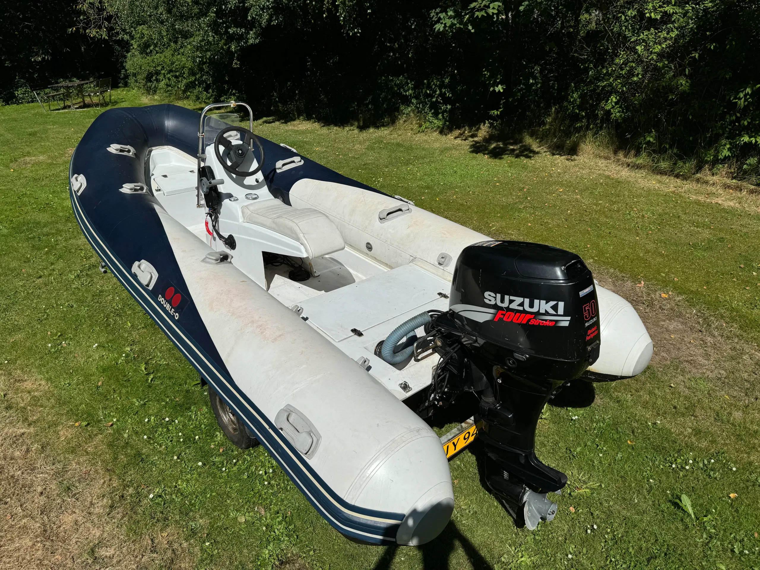 Double-O 450 Rib m 50hk Suzuki 4-takt og trailer