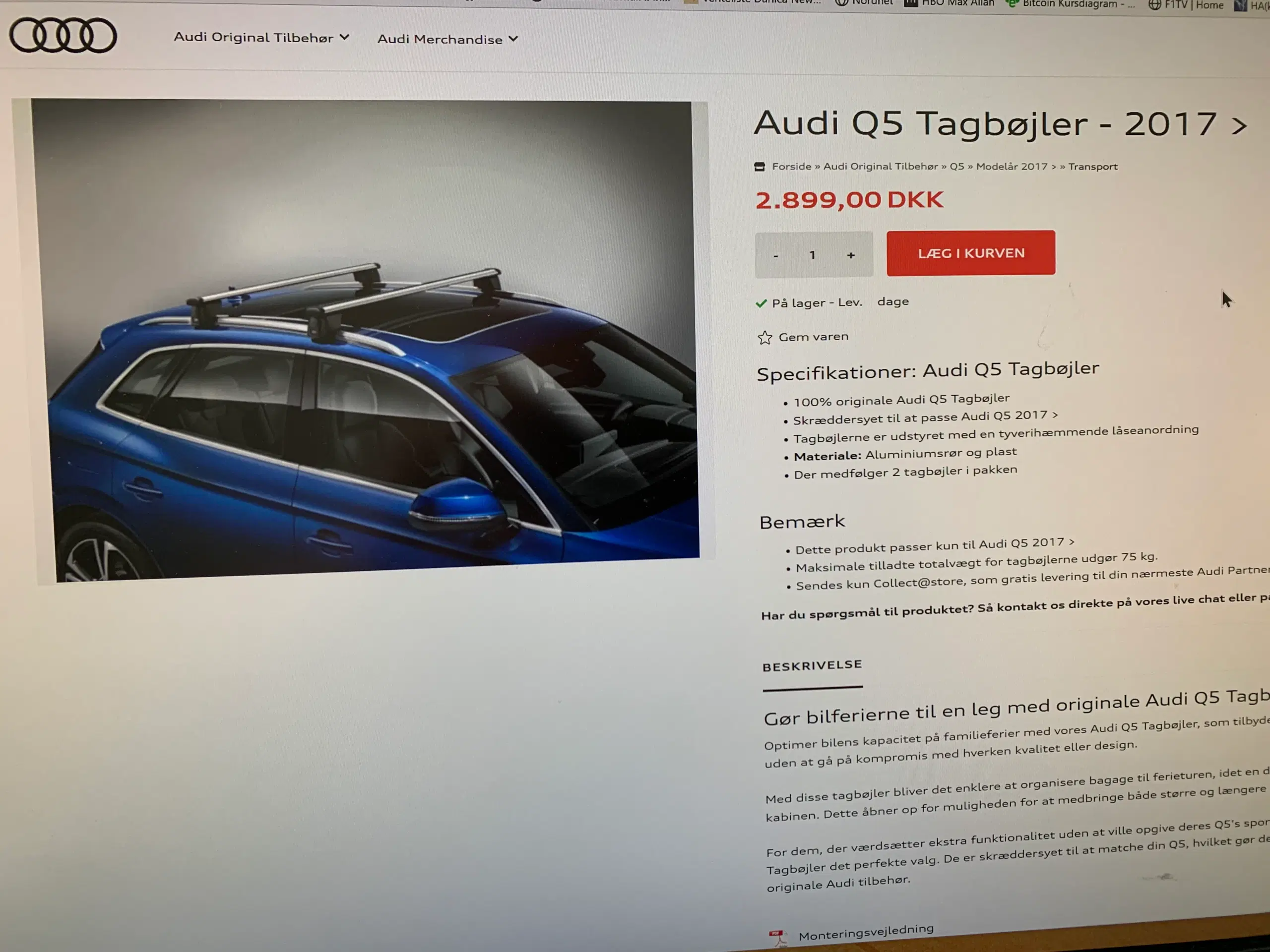 Audi Q5 Tagbøjler