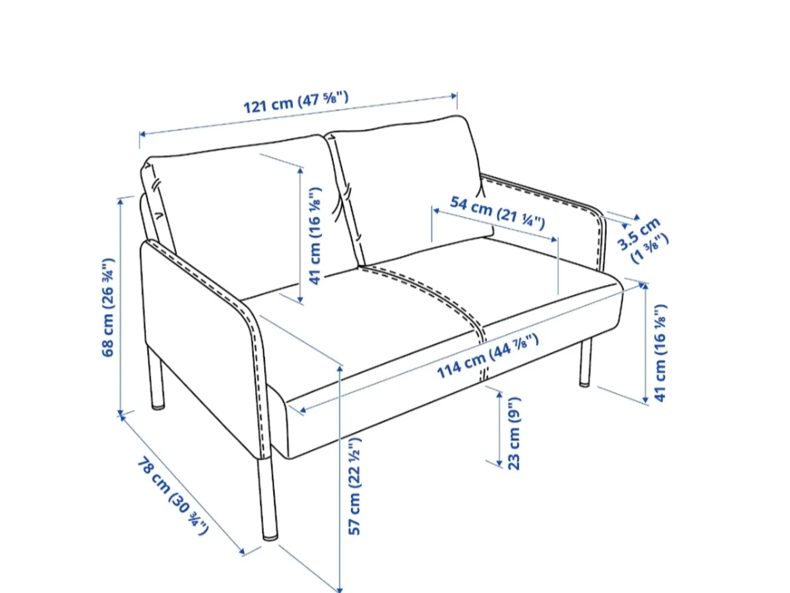 Fin 2 pers. Sofa