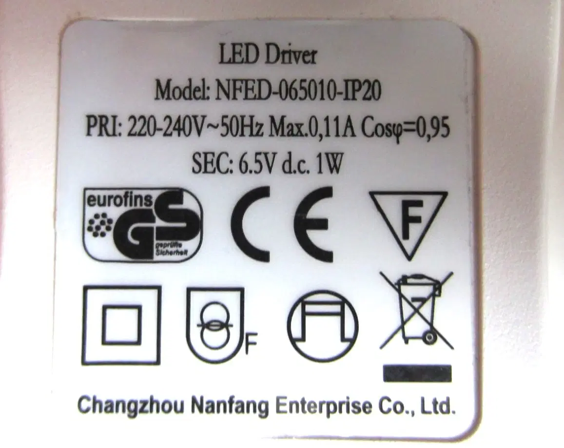 Strømforsyning NFED-065010-IP20 65V 1W LED Driver