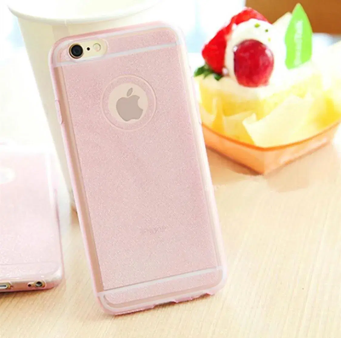 Rosa glimmer cover til iPhone 5 5s SE 6 6s 6+ 6s+