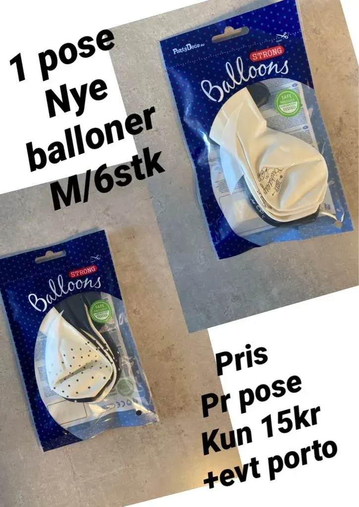 1 pose m/6stk balloner frit valg