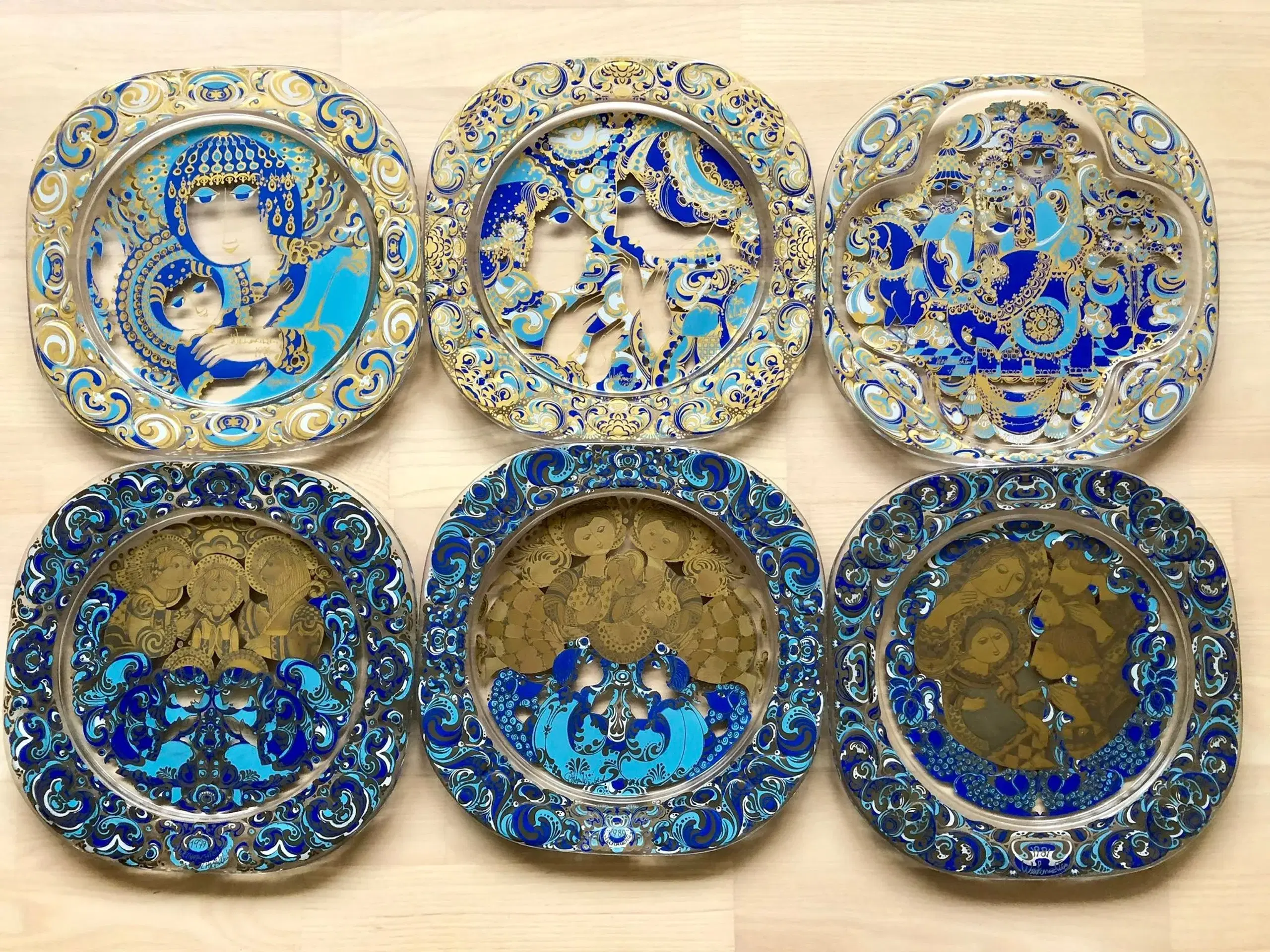 Bjørn Wiinblad glasjuleplatter