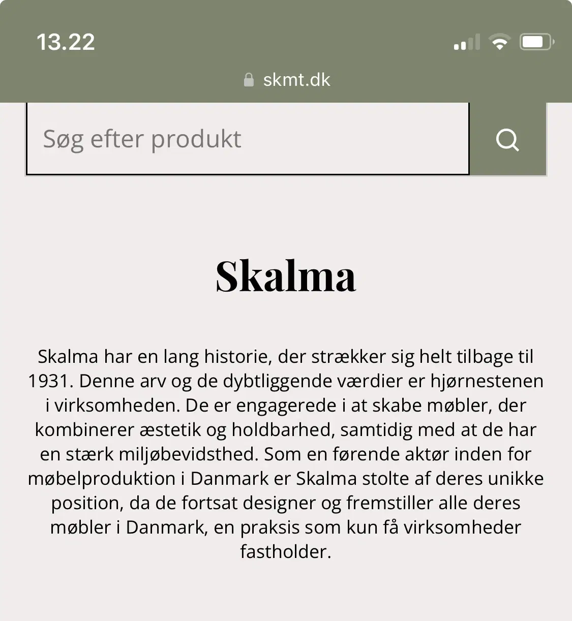 Skalma Gilleleje 3 personer sofa