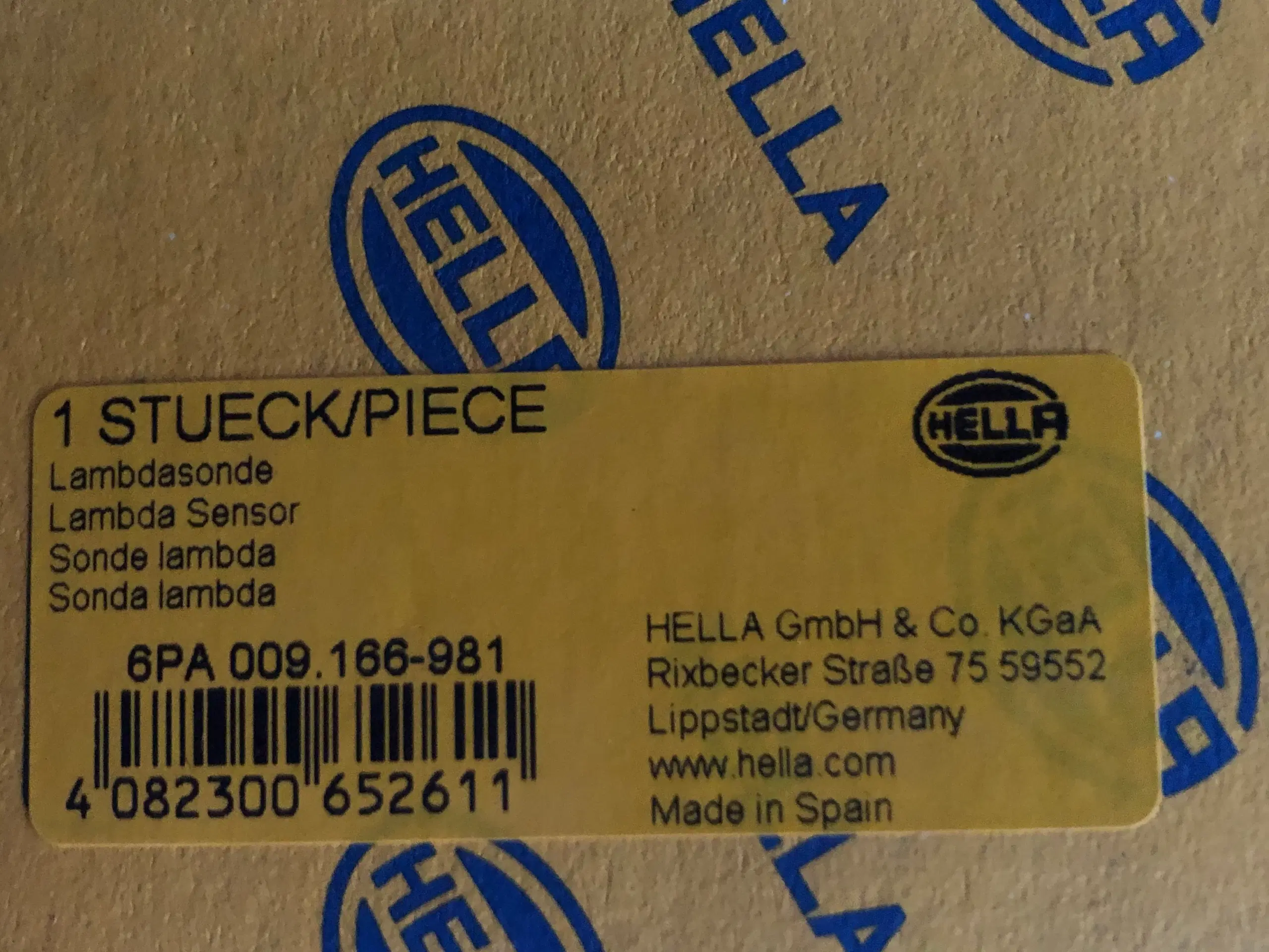 Hella Lambdasonde 6PA 009166-981 Opel Insignia