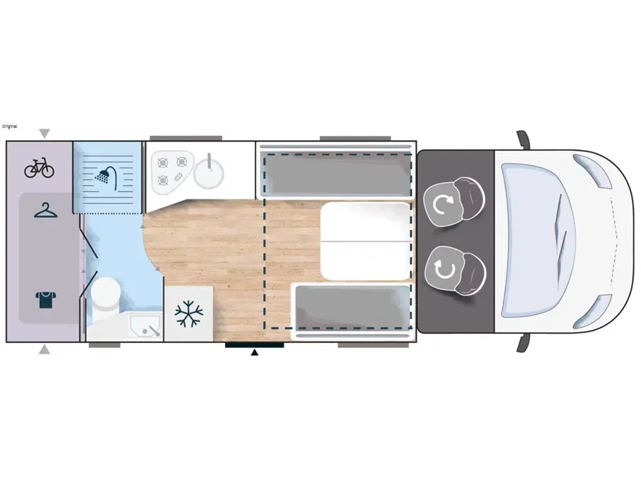 2020 - Chausson 640 Titanium   Anvisningsbil Lounge siddegruppe dobbeltseng populær model  170Hk  6-trins automatgear yderst rummelig