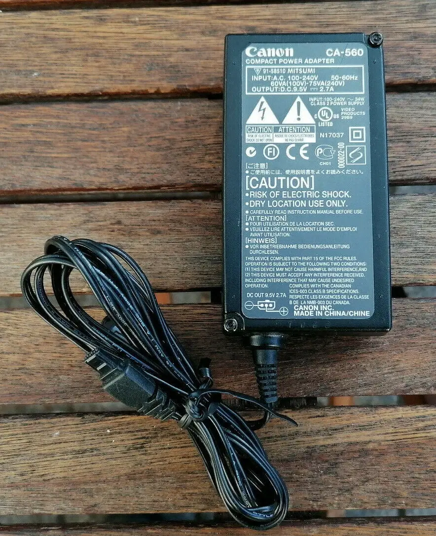 Canon AC/DC Adapter 95Vdc 27A Model: CA-560