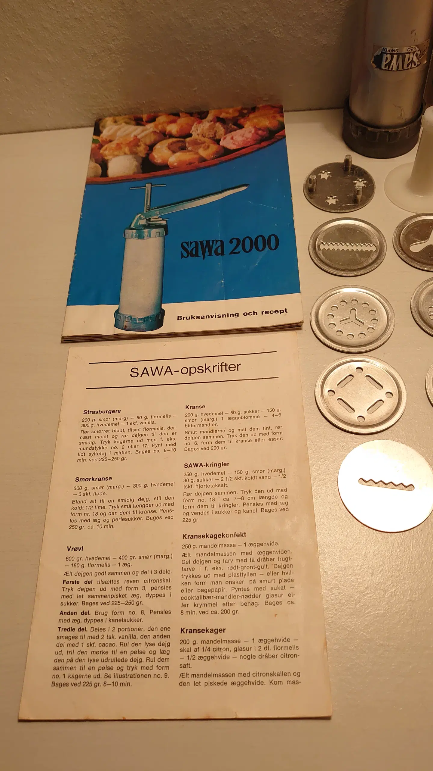 Vintage Sawa 2000 de luxe kagepresse/bollesprøjte