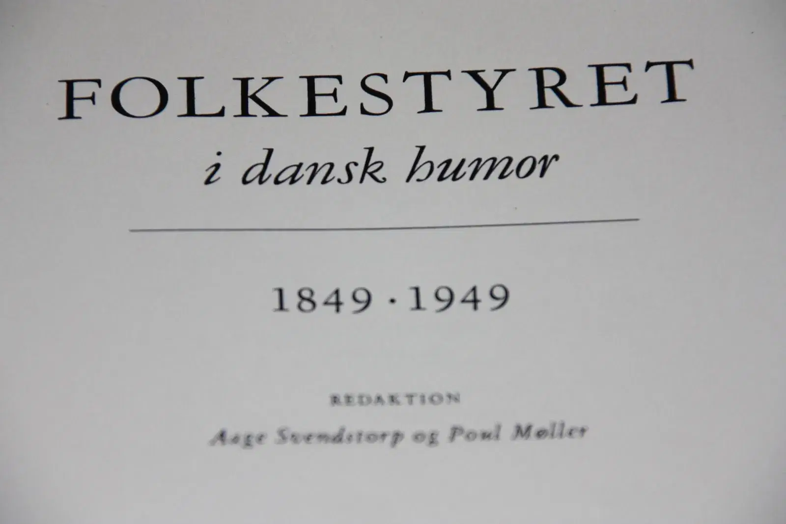 Folkestyret i dansk humor 1849-1949