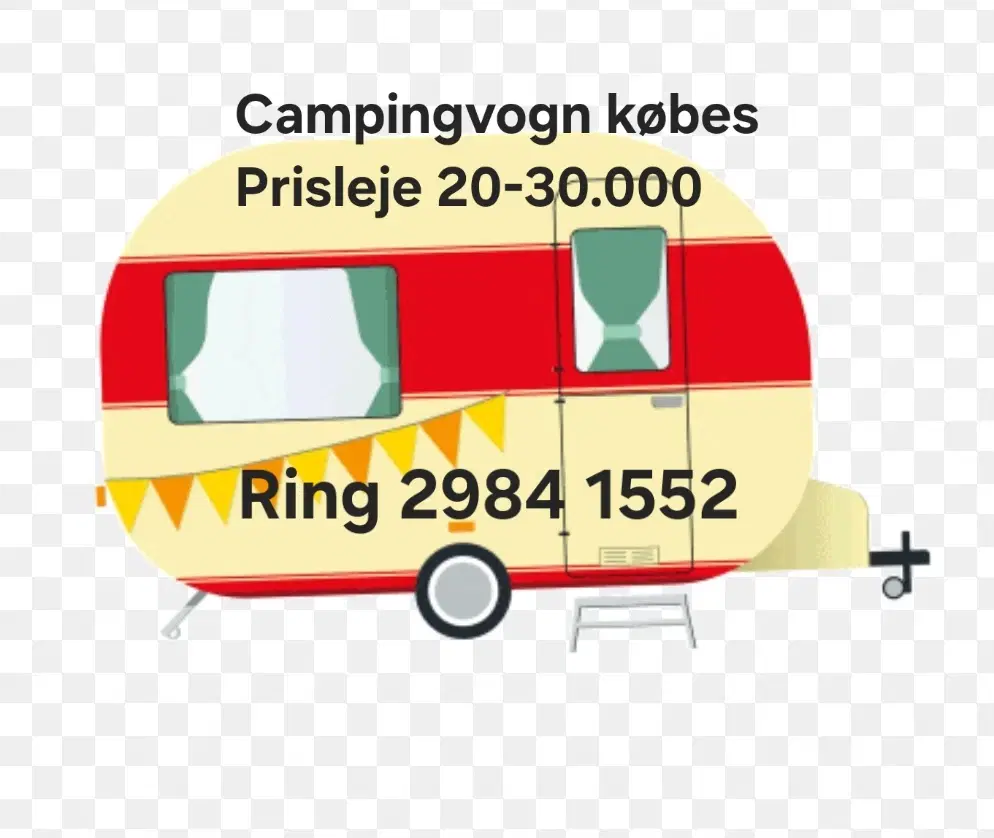 Campingvogn købes prisleje kr 20-30000