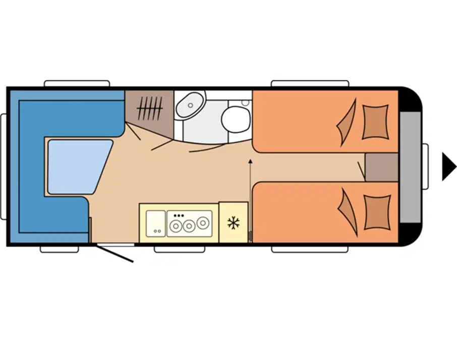 2023 - Hobby De Luxe 495 UL   Hobby 495 UL med enkelsenge fra Hinshøj Caravan A/S